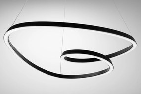 Toolight Toolight, Moderné LED závesné stropné svietidlo + diaľkový ovládač APP796-CP, čierna, OSW-05502