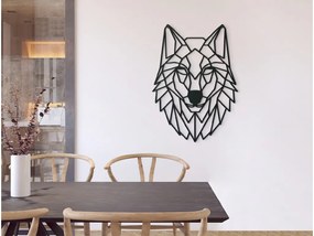 drevko 3D nálepka na stenu Polygonálny vlk Rozmer obrazu: 44,5 x 32,5 cm, Farba dekorácie: Čierna
