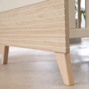 Béžová postieľka s nastaviteľnou výškou 70x140 cm Sidney – Roba