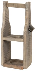 Drevená bednička na fľašu s otváračom - 15 * 12 * 38 cm