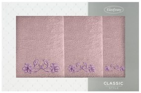 FROTÉ UTERÁK LILA SADA 1KS 30X50 CM, 1KS 50X90 CM, 1KS 70X140 CM PUDROVÁ