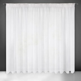 Eurofirany Biela záclona na páske SYLVIA 350x250 cm