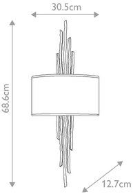 Hinkley - Nástenné svietidlo SPYRE 2xE14/60W/230V šedá
