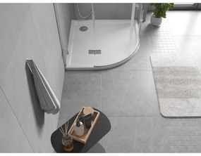 Mexen Flow, štvrťkruhová sprchová vanička slim 80 x 80 cm, biela lesklá, 46Q108080