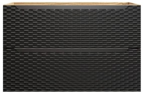 Závěsná skříňka pod umyvadlo Ocean 90 cm dub olejovaný/černá