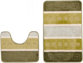 Sada kúpeľňových koberčekov MULTI B5016 grécky, zelený