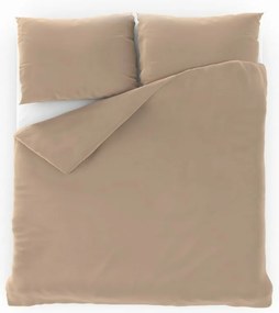 Kvalitex Bavlnené obliečky béžová, 240 x 200 cm, 2 ks 70 x 90 cm