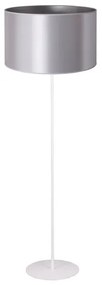 Duolla - Stojací  lampa CANNES 1xE27/15W/230V pr. 45 cm strieborná/biela