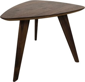 Malý konferenčný stolík v tvare trojuholníka FINN, 50x50x45 cm Orech