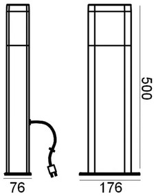 Ledvance - LED Vonkajšia lampa DALLAS LED/4W/12V IP44