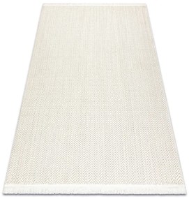 Koberec NANO FJ86B Jodelka, chevron biely