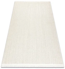 Koberec NANO FJ86B Jodelka, chevron biely