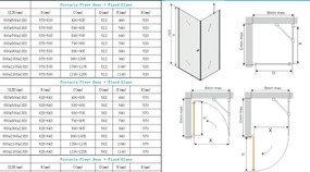 Mexen PRETORIA sprchovací kút 60x120cm, 6mm sklo, chrómový profil-číre sklo, 852-060-120-01-00