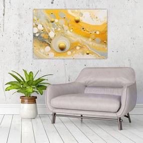 Obraz - Abstraktné pozadia so zlatým dekorom (90x60 cm)
