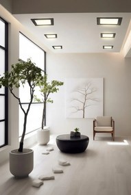 BERGE Štvorcový zapustený LED panel 6W - 660lm - 4000K - čierny