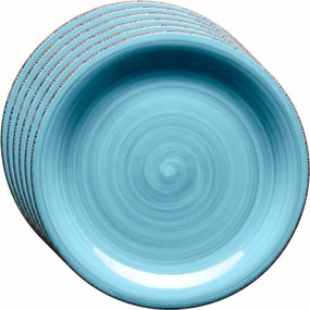 Mäser Sada 6 dezertných tanierov Bel Tempo, 19,5cm, modrá farba