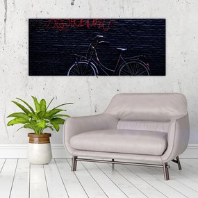 Obraz bicykla v Amsterdame (120x50 cm)