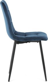 Jedálenská stolička zamatová, modrá CT-281 BLUE4