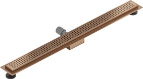 Mexen Flat, lineárny podlahový žľab 100 cm, M08, medená matná, 1C25100-15