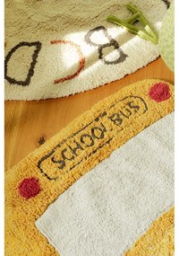 Okrovožltý prateľný/ručne tkaný bavlnený detský koberec 90x130 cm School Bus – Lorena Canals