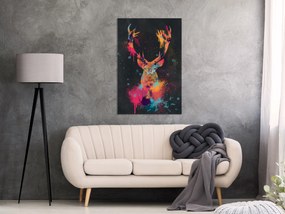 Artgeist Obraz - Spectacular Deer (1 Part) Vertical Veľkosť: 80x120, Verzia: Na talianskom plátne