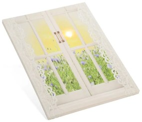 Nexos 86800 Nástenná maľba slnka za oknom, 1 LED, 30 x 40 cm