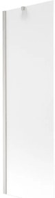 Mexen Next, 1-krídlová vaňová zástena 60 x 150 cm, 6mm sklo námraza, oceľová, 895-060-000-00-30-97