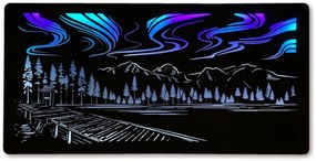 Led obraz Polárna žiara RGBW na batériu