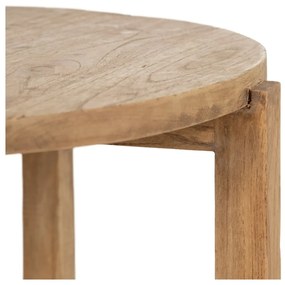 Okrúhly odkladací stolík z masívu mindi ø 40 cm Dala – Ixia