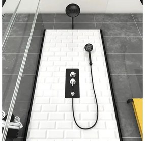 Sprchový box Aurlane Metro 80 x 80 x 230 cm čierna