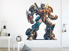 Robot Transformer textilní prelepiteľná nálepka na stenu hárok 39 x 47 cm