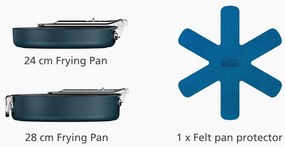Panvice v súprave 2 ks s keramickým povrchom Space – Joseph Joseph