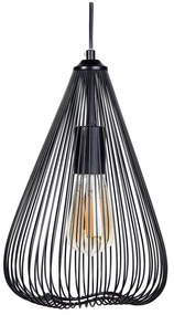 Čierna závesná lampa CONCA Beliani