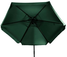 Záhradný slnečník Akron 300 cm zelený