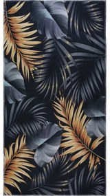 Prateľný koberec v tmavomodrej a zlatej farbe 160x230 cm Midnight Leaves – Vitaus