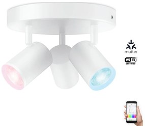 WiZ WiZ - LED RGBW Stmievateľné bodové svietidlo IMAGEO 3xGU10/4,9W/230V biela Wi-Fi WI0068