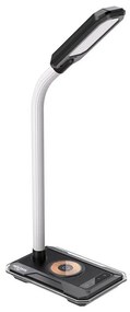 Immax 08989L - LED RGBW Stmievateľná stolná lampa s Qi nabíjaním 30W/230V čierna