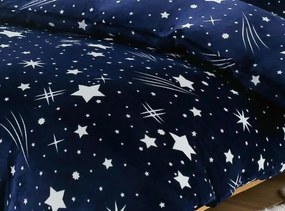 Jemné mikroplyš obliečky Homa DEBORAH STAR BLUE 140x200 cm
