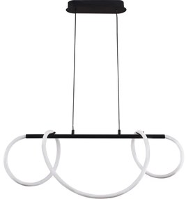LED Luster na lanku EMMA LED/38W/230V čierna