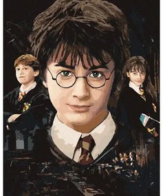 Maľovanie podľa čísel na ráme Harry, Ron, Hermiona