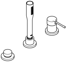 GROHE 19976001 - Vaňová trojotvorová kombinácia ESSENCE, lesklý chróm