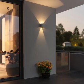 Brilagi - LED Vonkajšie nástenné svietidlo RONDO LED/6W/230V šedá IP54