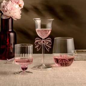 Pohár na stopke BOWY s mašľou 762376 200 ml