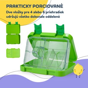 Klarstein Schmatzfatz junior, desiatový box, 6 priehradiek, 21,3 × 15 × 4,5 cm