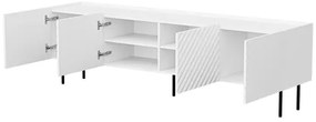 TV stolík/skrinka Gretzo 200 4D, Farby: biela