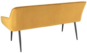 Dizajnová lavica Esmeralda 160 cm horčicový zamat