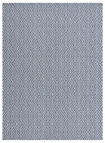 Ekologický šnúrkový koberec CASA EKO SIZAL Boho 22084 z recyklovanej bavlny, modro - krémový