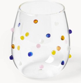 Ručne fúkané poháre z borosilikátového skla Perli, 4 ks