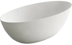 Cerano Emilia, voľne stojaca vaňa z liateho mramoru 180x85cm, biela matná, CER-CER-417536