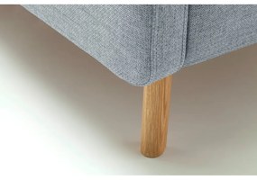 Sivomodrá čalúnená dvojlôžková posteľ s úložným priestorom s roštom 180x200 cm Lotte – Meise Möbel